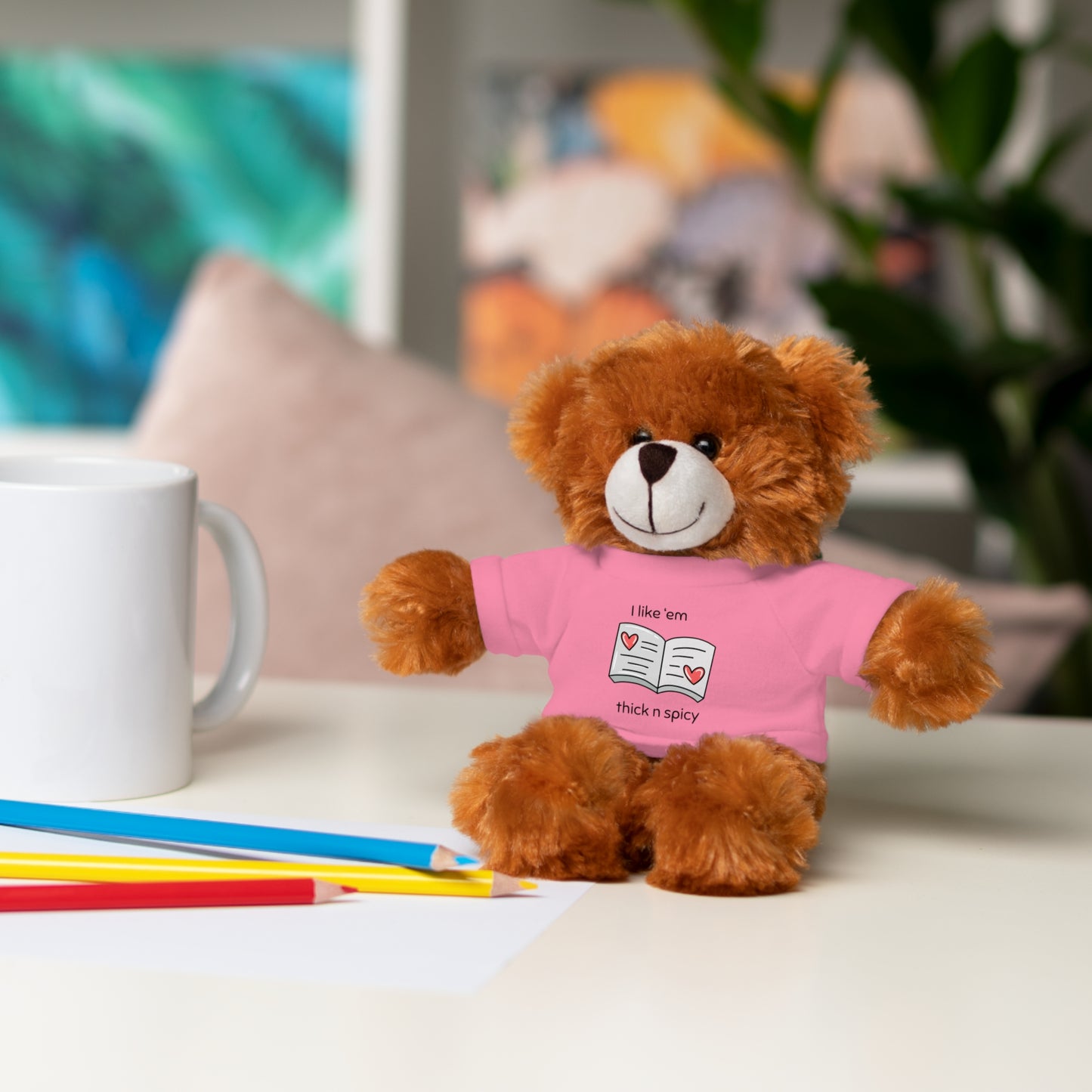 I like 'em thick n spicy Stuffed Animal with Tee