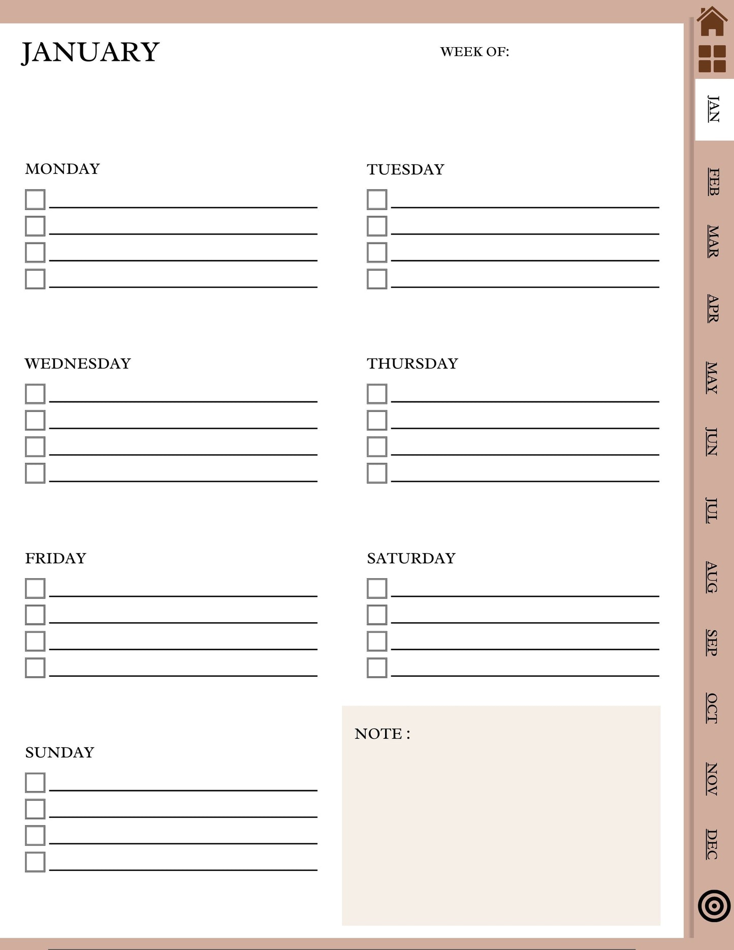 2024 Undated Digital Planner