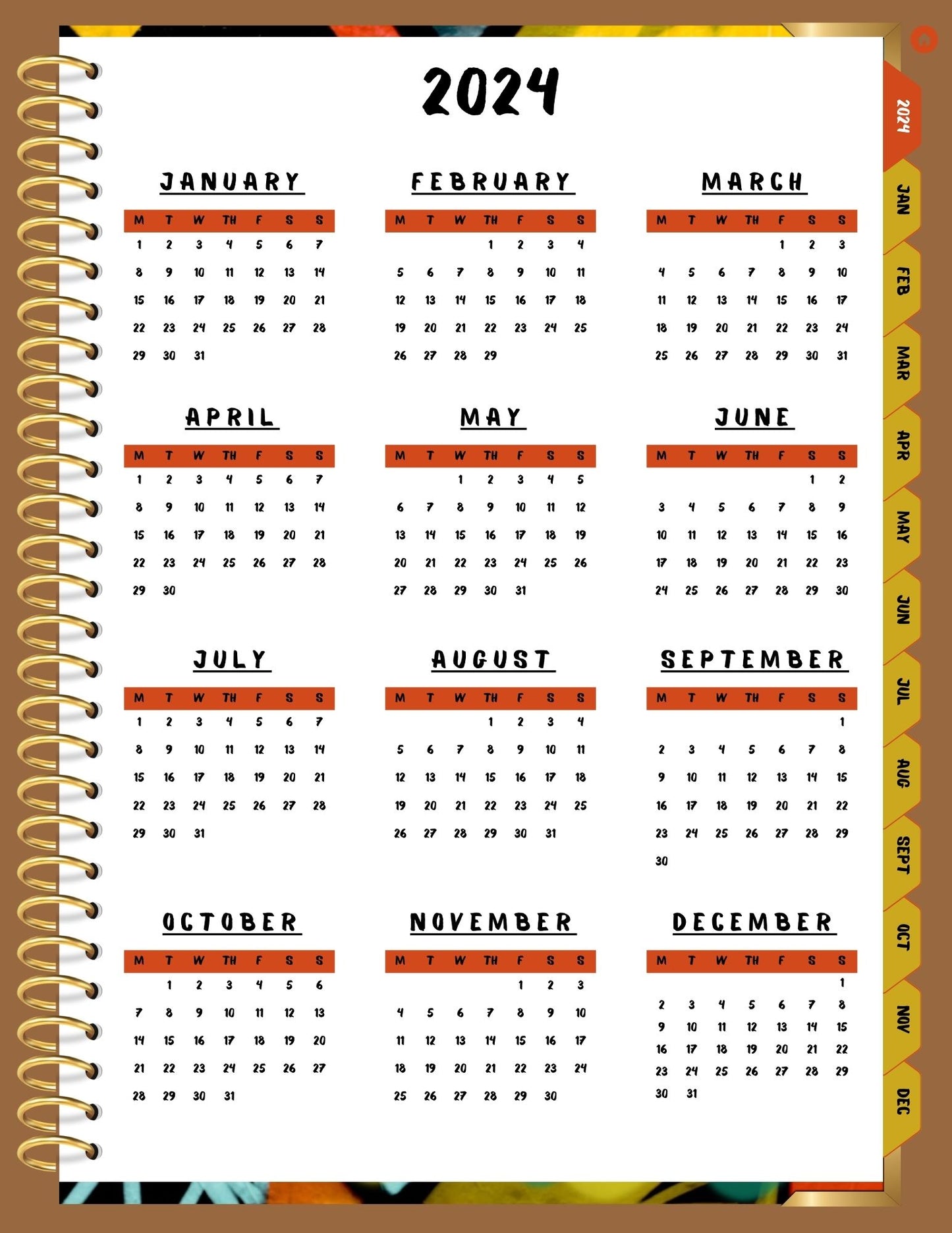 2024 Dated Digital Planner - Portrait