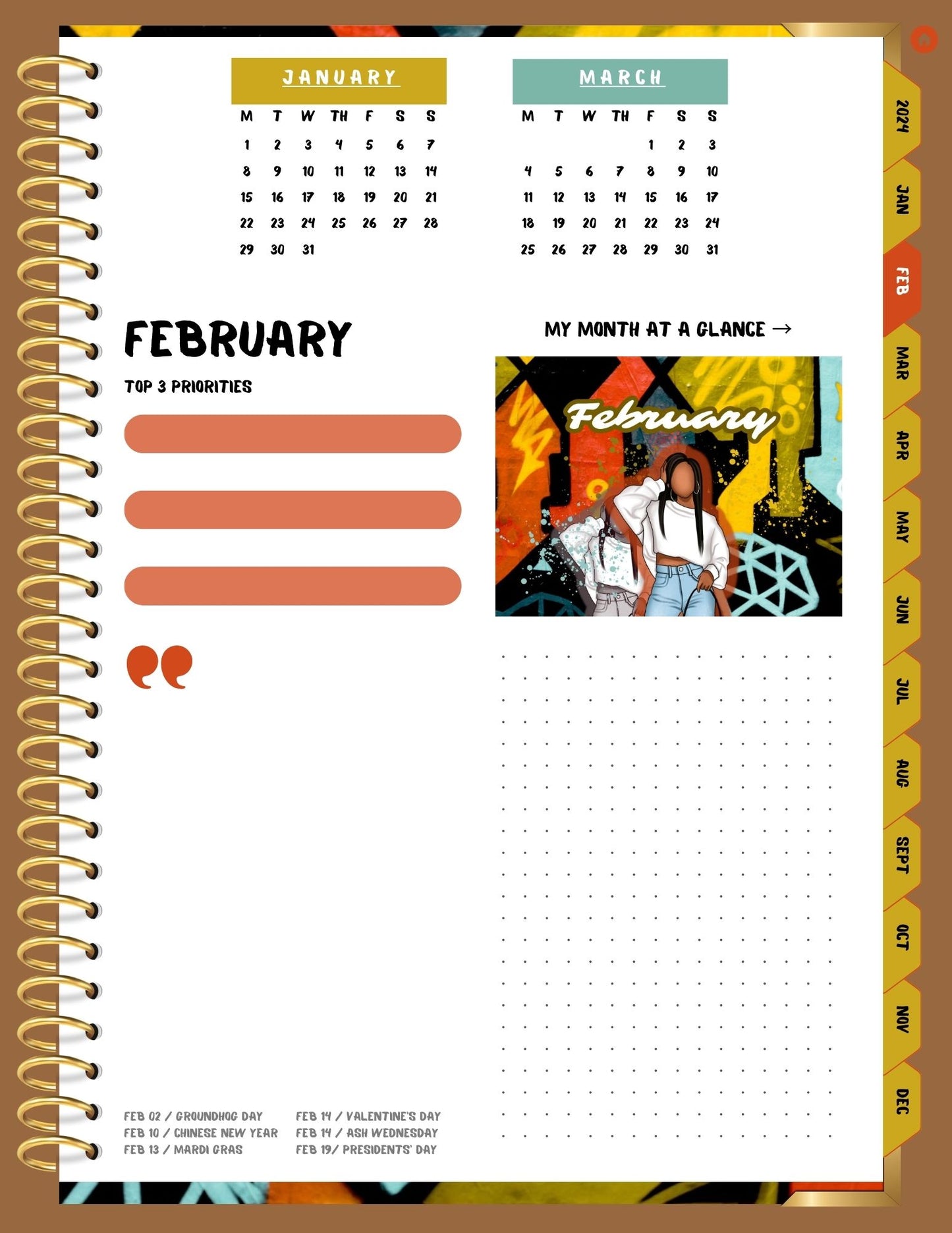 2024 Dated Digital Planner - Portrait