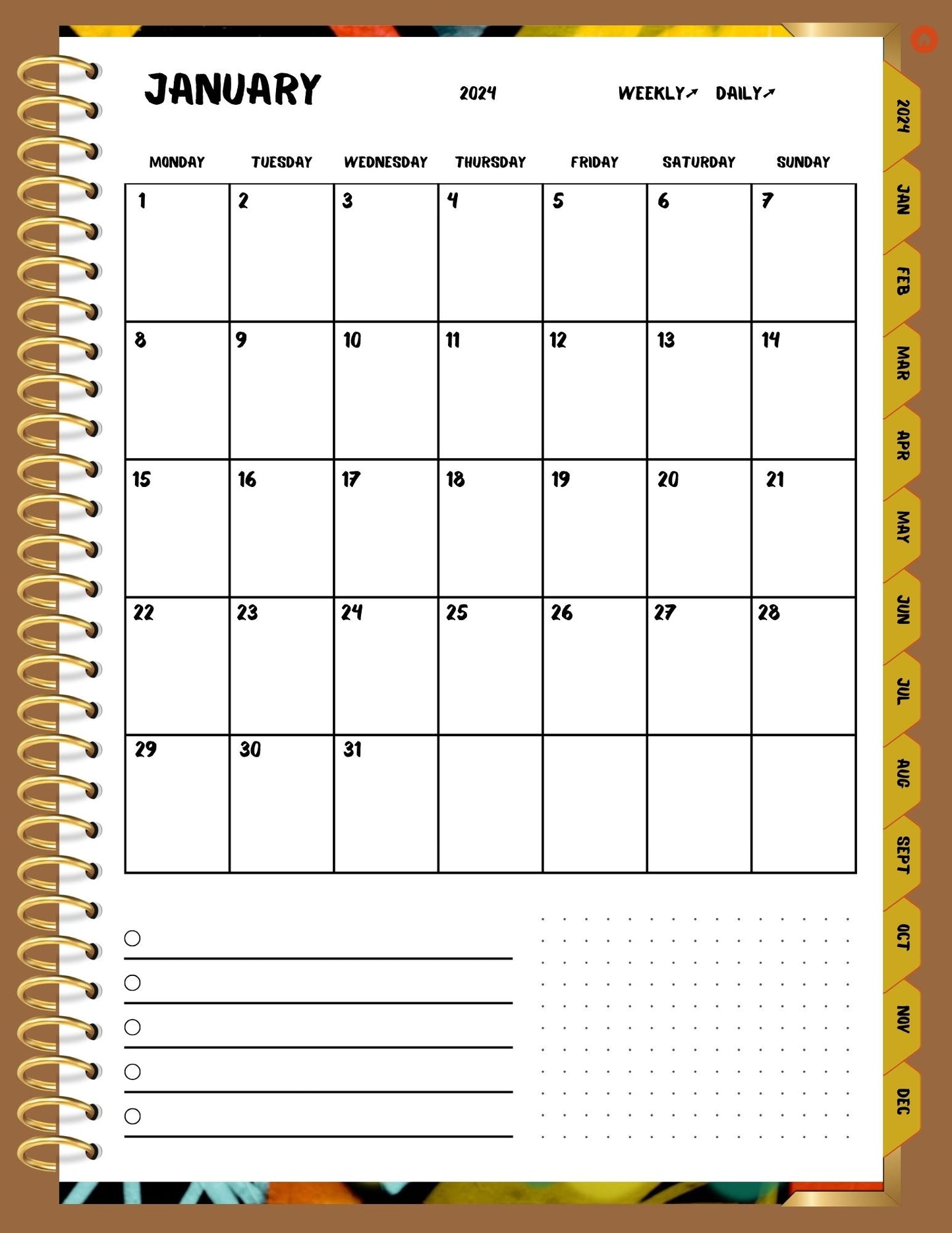 2024 Dated Digital Planner - Portrait