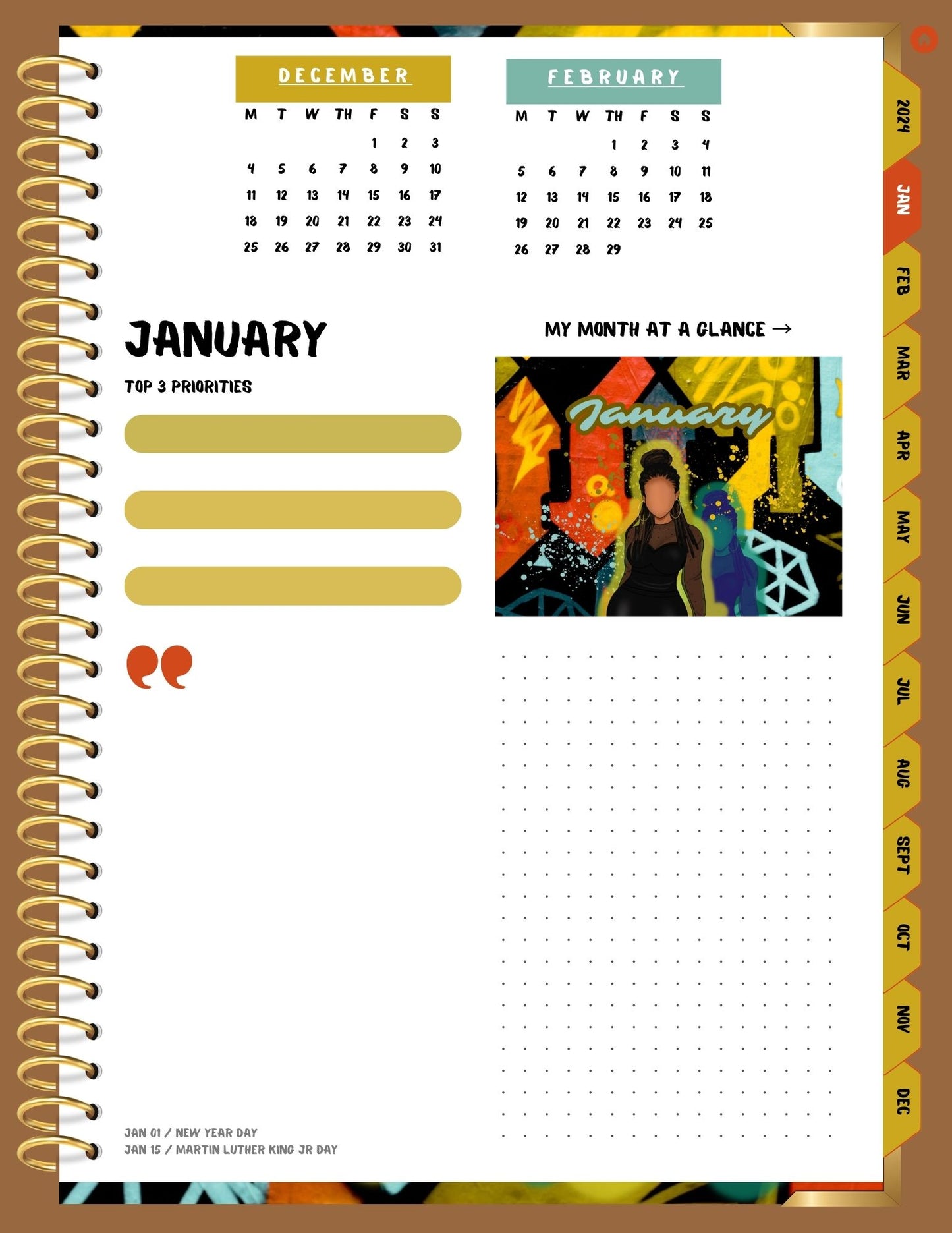 2024 Dated Digital Planner - Portrait