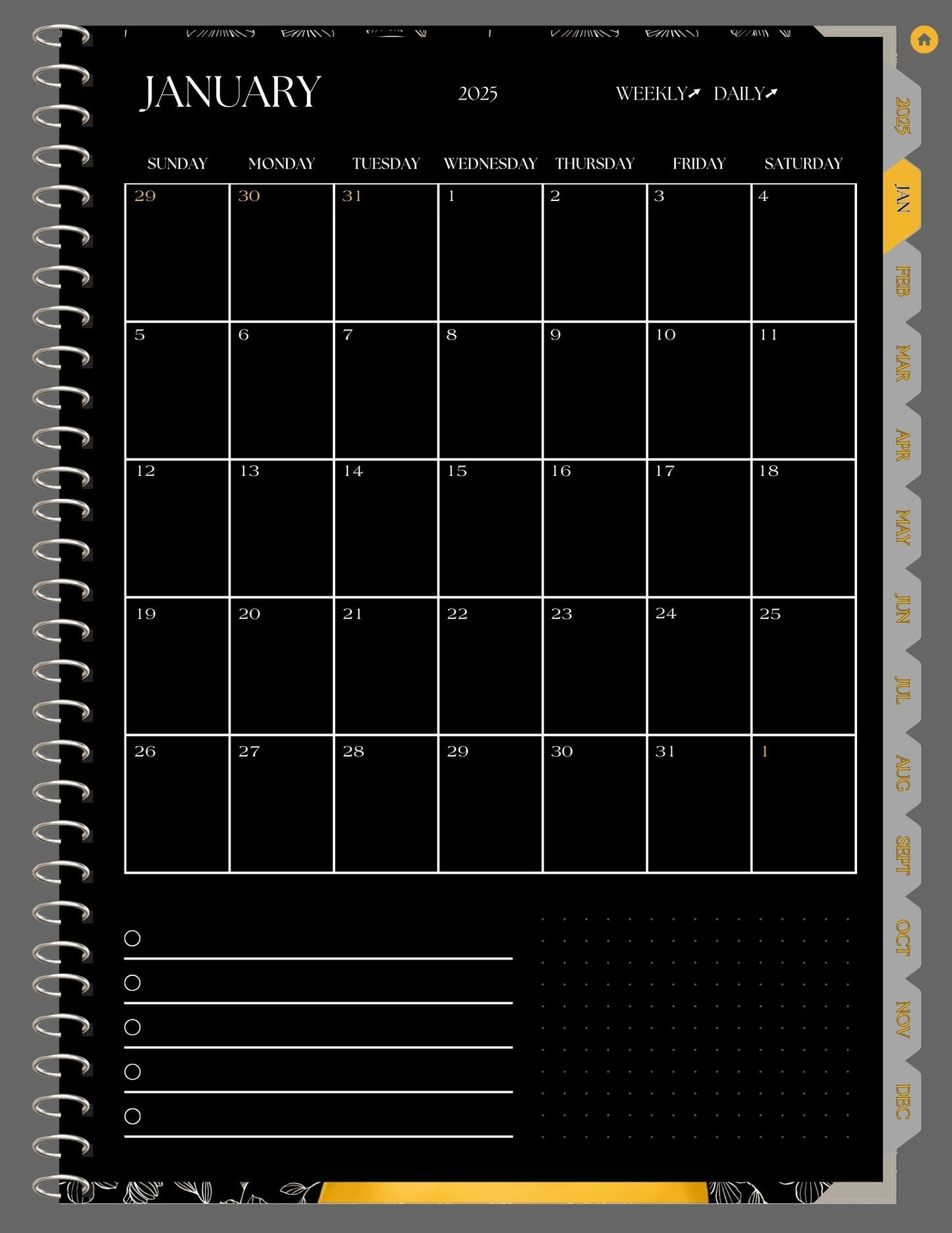 2025 Portrait Digital Planner