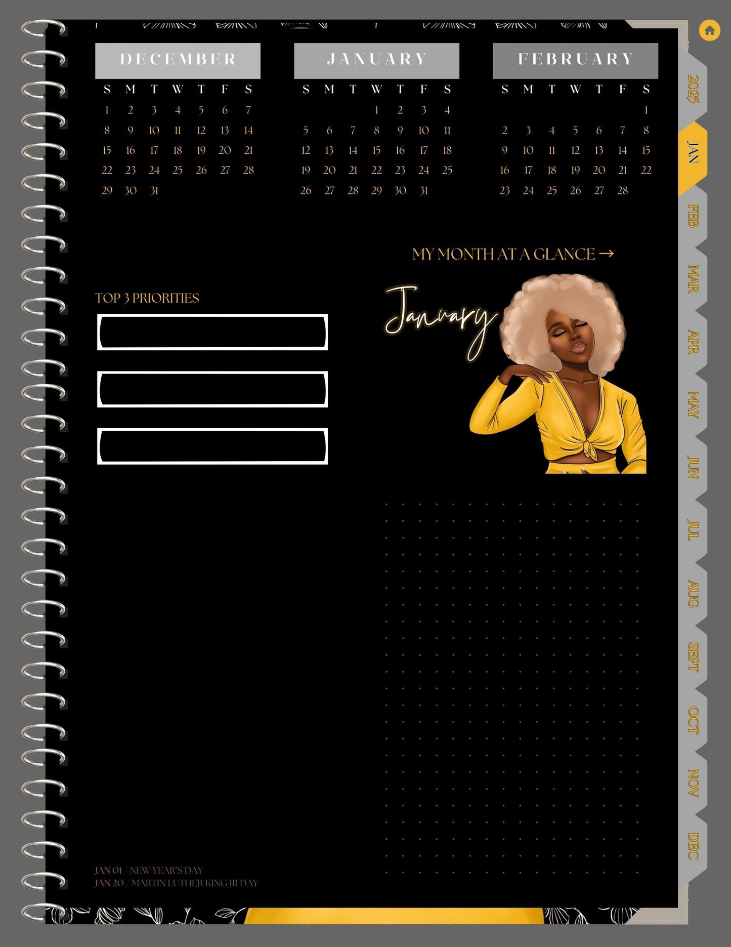 2025 Portrait Digital Planner