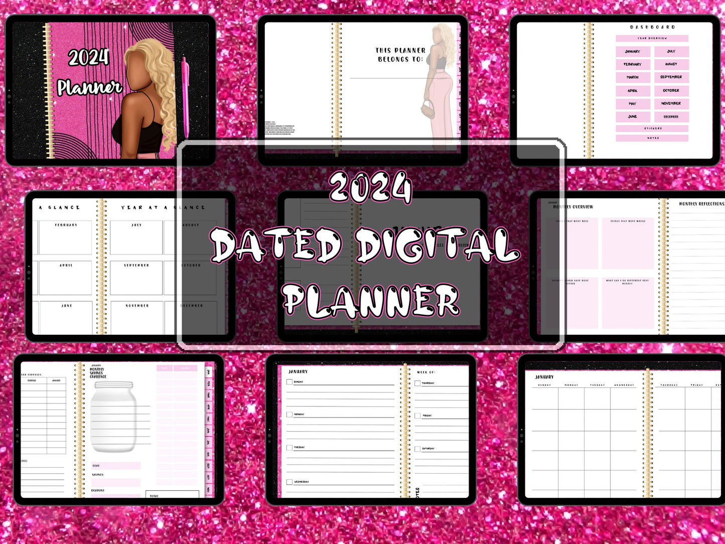 2024 Undated Digital Planner (Landscape)