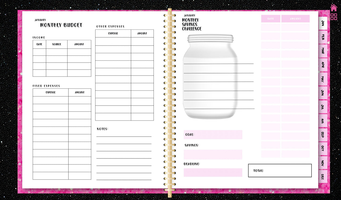2024 Undated Digital Planner (Landscape)