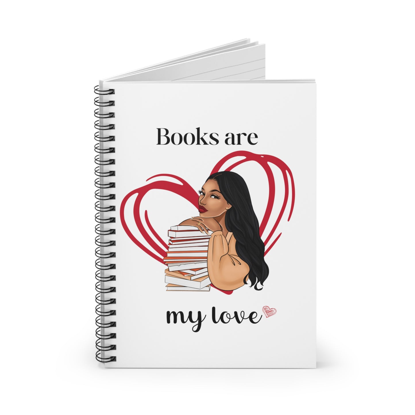 Books are My Love Spiral Notebook - Ruled Line