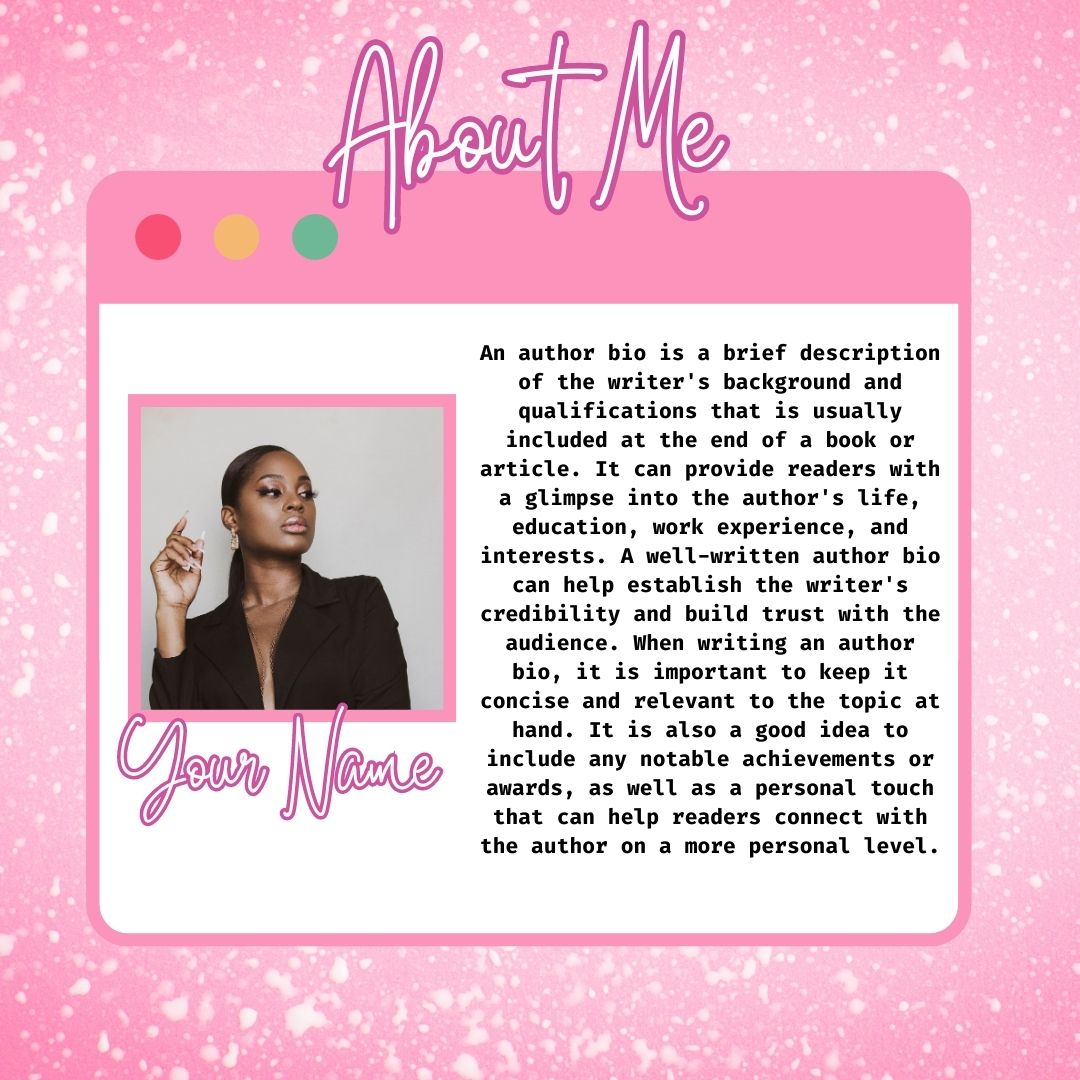 Author Bio Templates