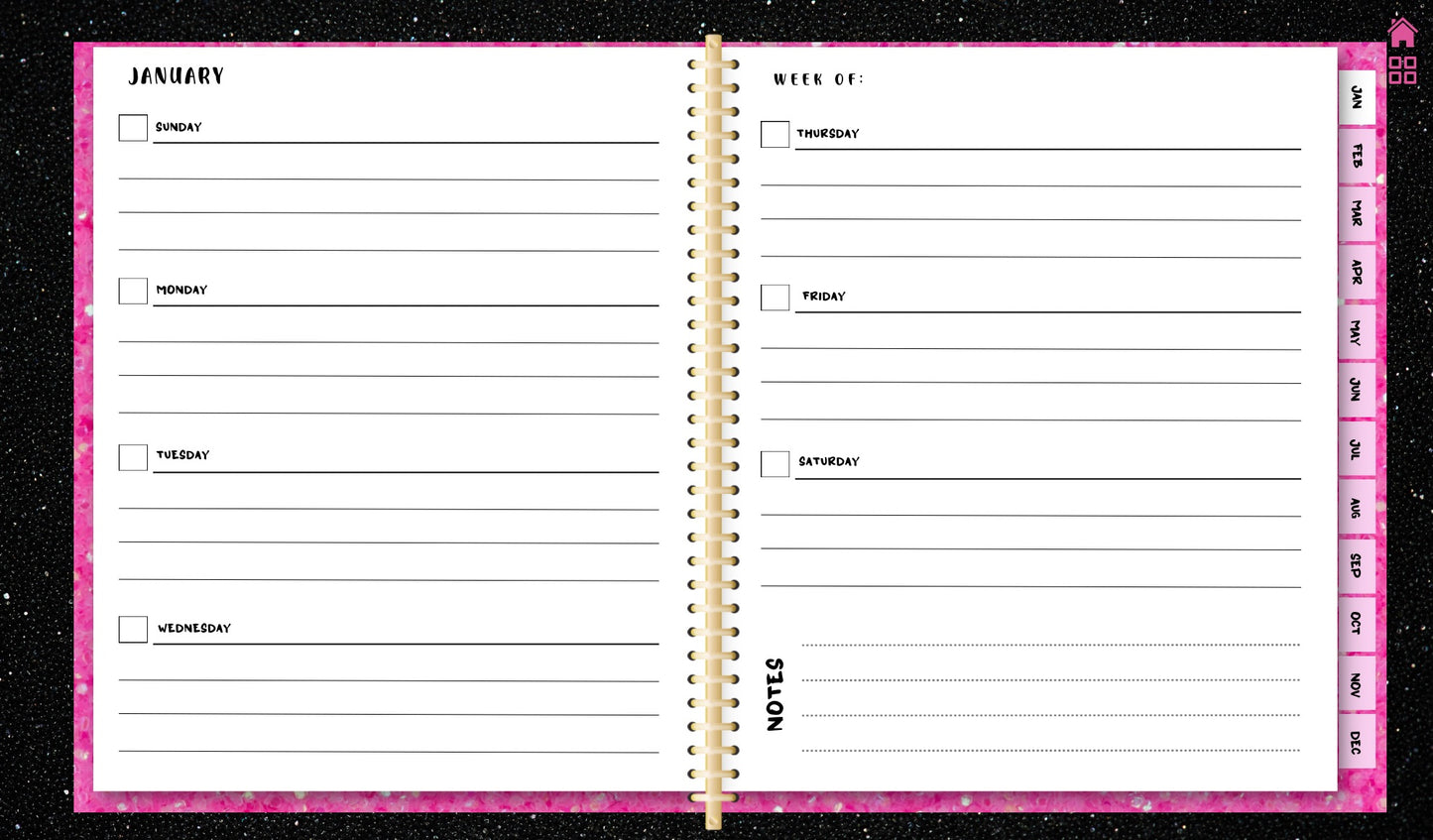 2024 Undated Digital Planner (Landscape)