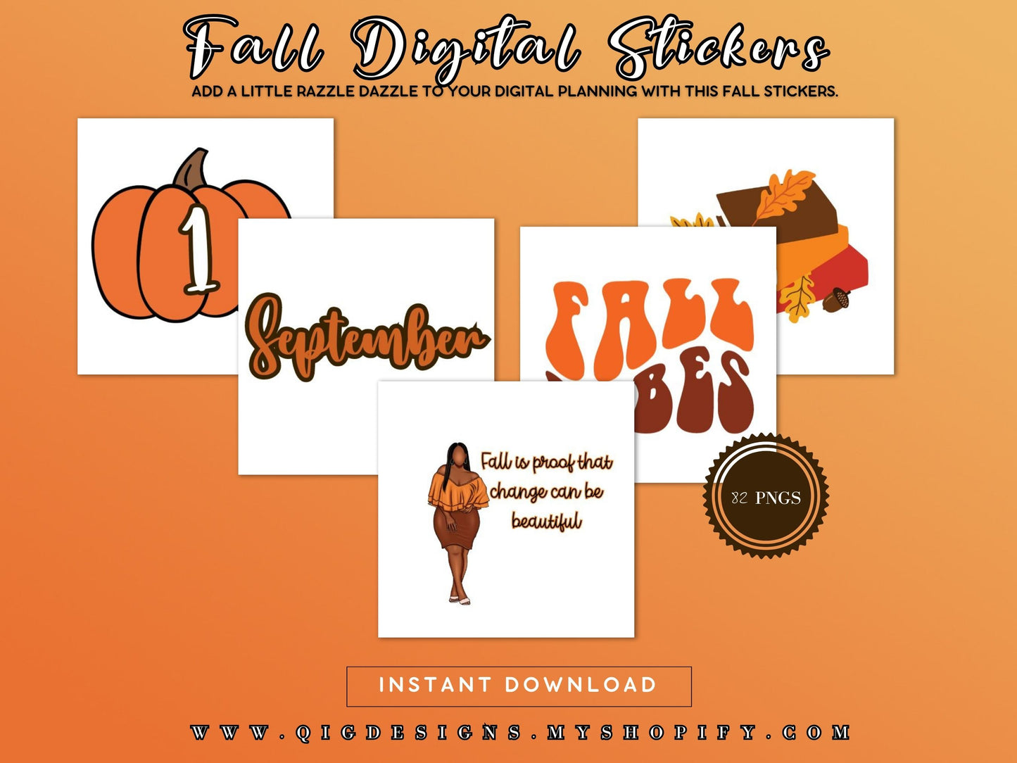 Fall Digital Stickers