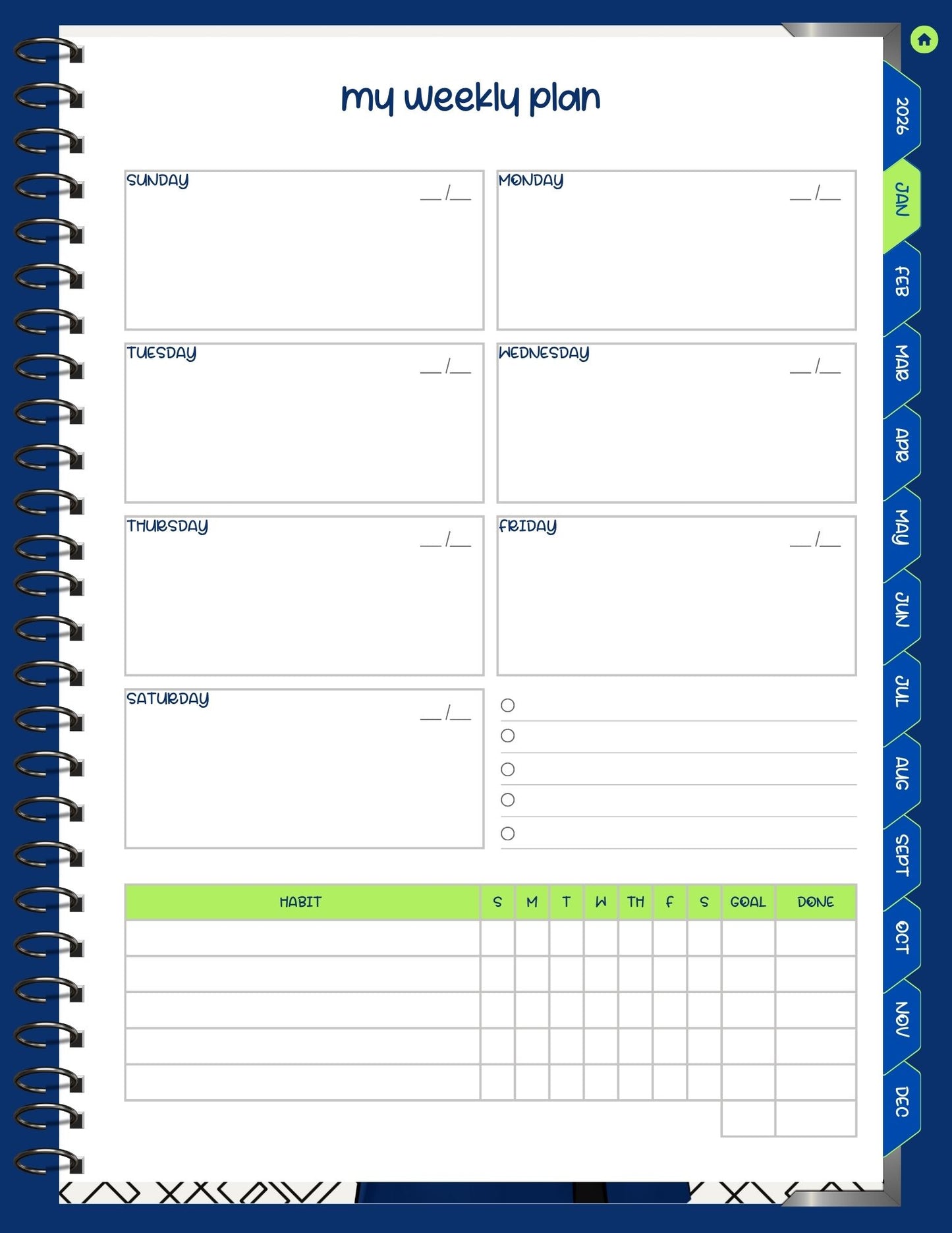 2026 Digital Planner (Portrait)
