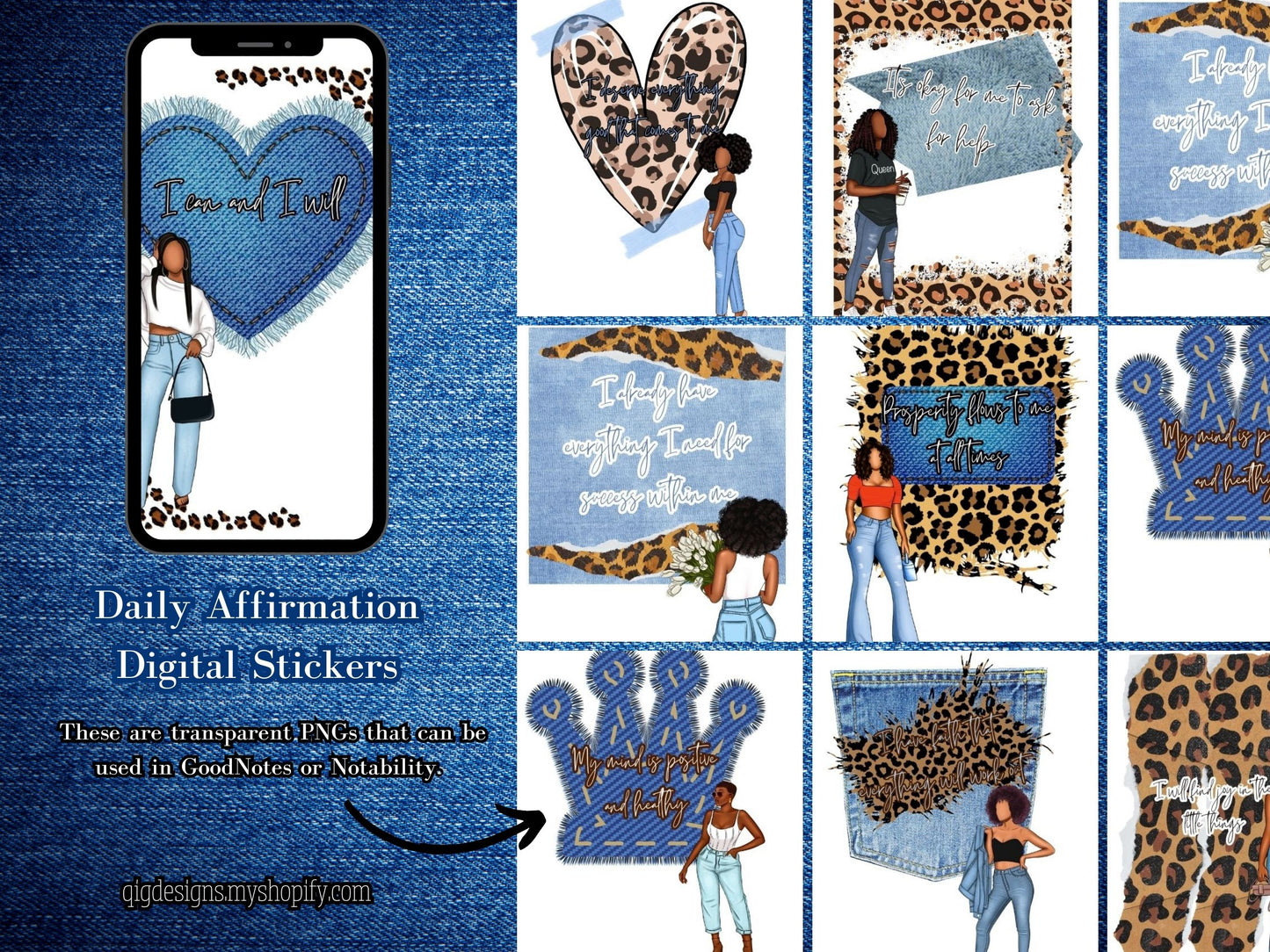 Daily Affirmation Digital Stickers