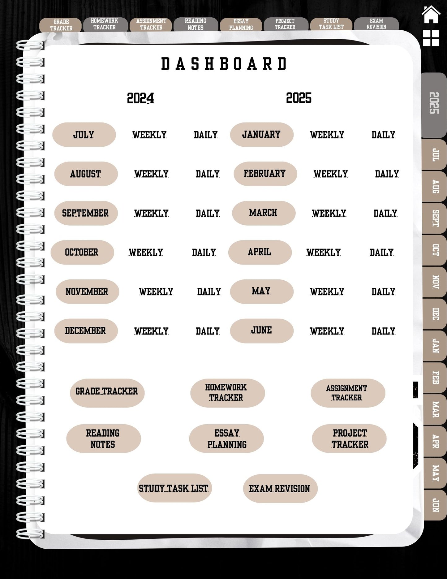 2024-2025 Digital Student Planner