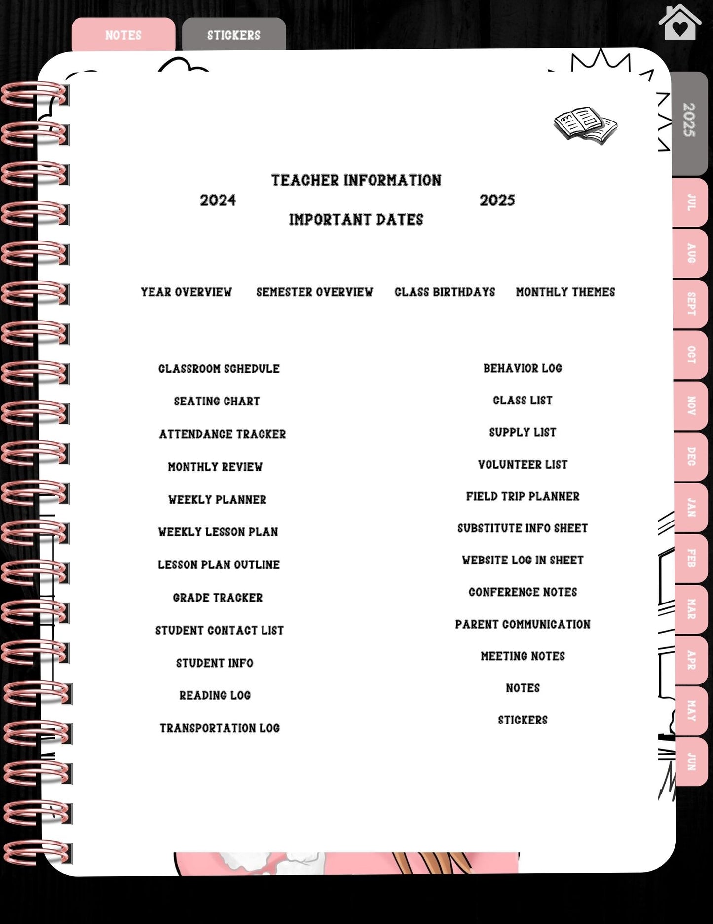 2024-2025 DIGITAL TEACHER PLANNER