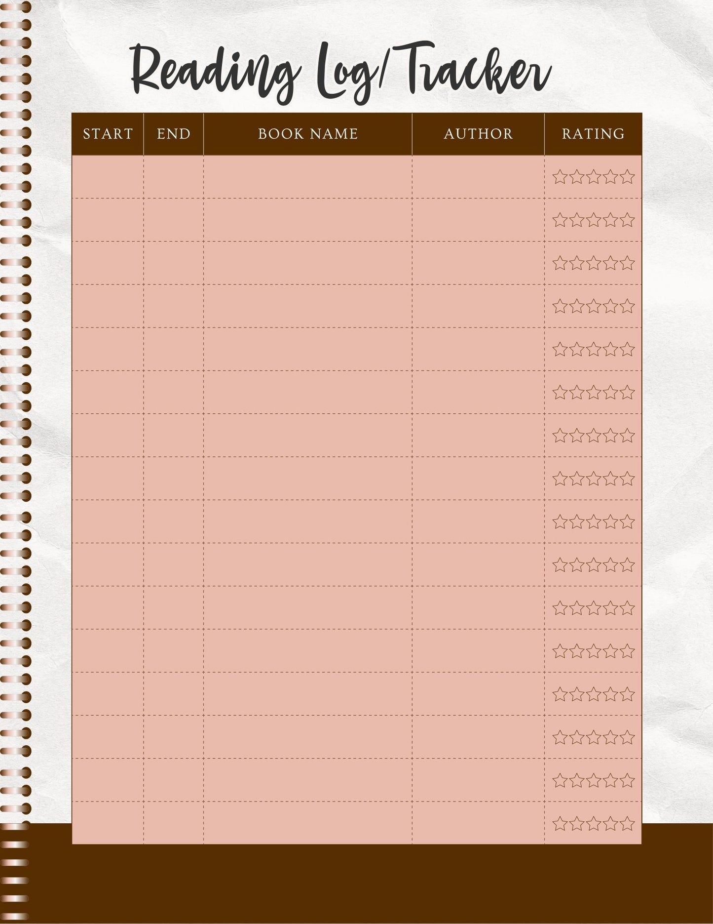 Reading Log/Tracker